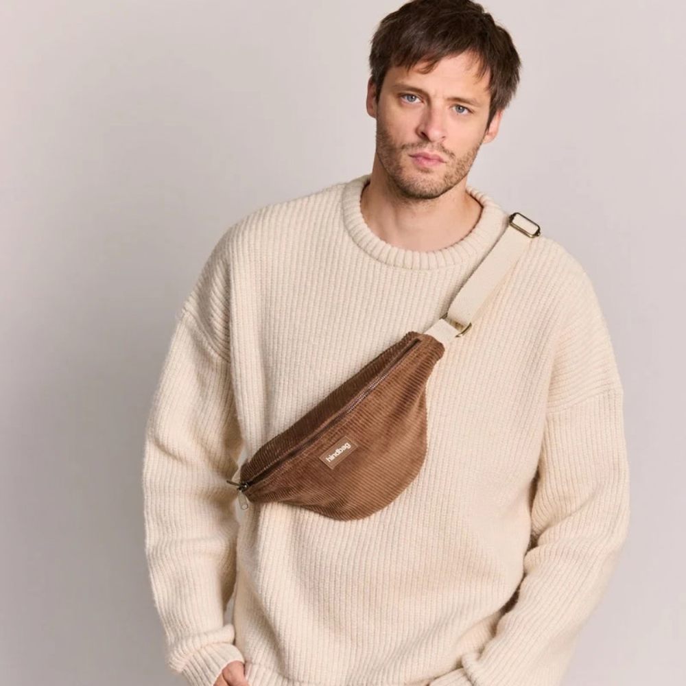 Olivia_sac_banane_hindbag_velours_macchiato