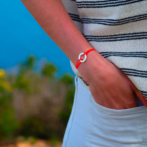 Bracelet cercle plat le vent à la francaise bleu nuit
