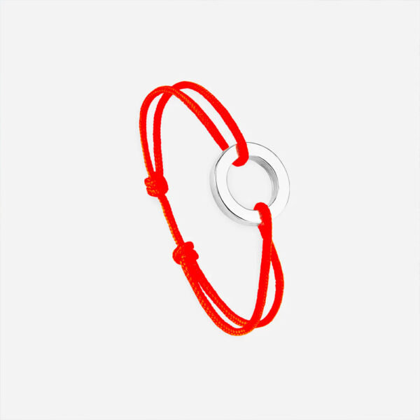 Bracelet cercle plat le vent à la francaise orange fluo