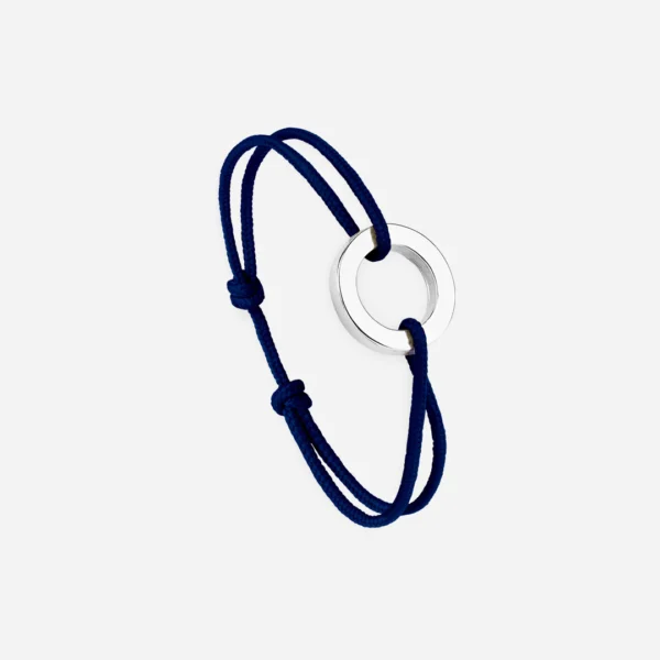 Bracelet cercle plat le vent à la francaise bleu nuit