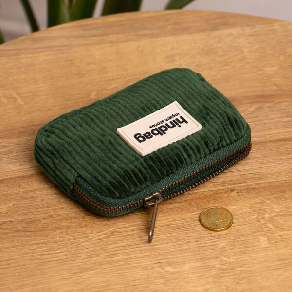 Porte monnaie lili hindbag velours côtelé