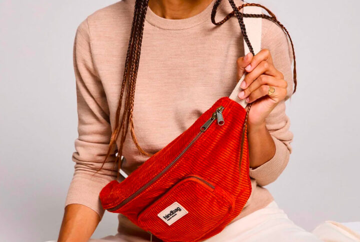 Banane sofia en velours de la marque hindbag