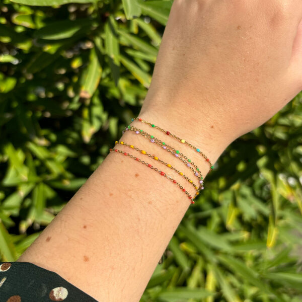 Bracelet acier inoxydable et résine de couleur Montpellier