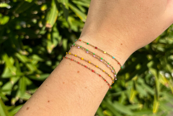 Bracelet acier inoxydable et résine de couleur Montpellier