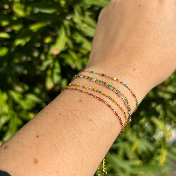 Bracelet acier inoxydable et résine de couleur Montpellier