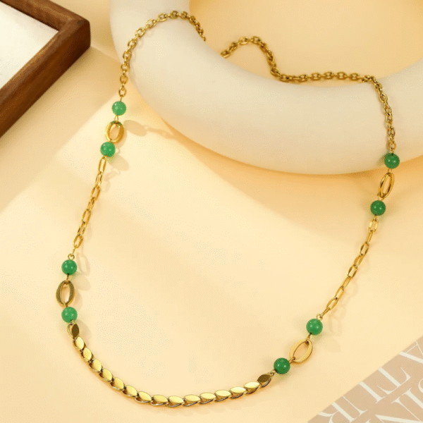 Sautoir ÉMERA – Sautoir femme doré en acier inoxydable | Montpellier