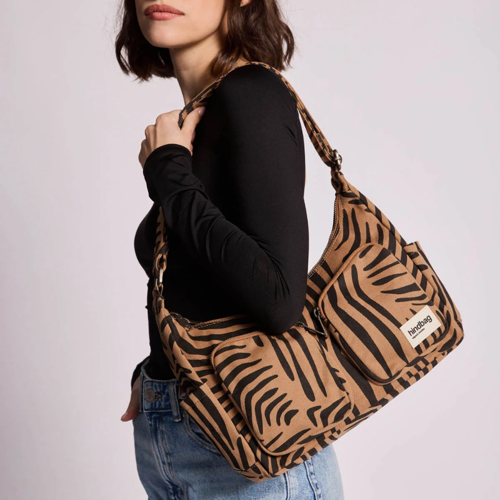 Sac Hindbag Emile zèbre cannelle (2)