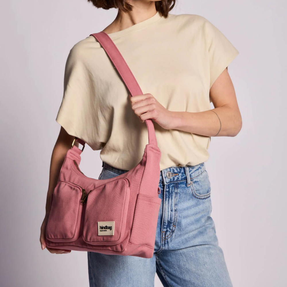 Sac multipocket Hindbag Emile Rose blush (2)