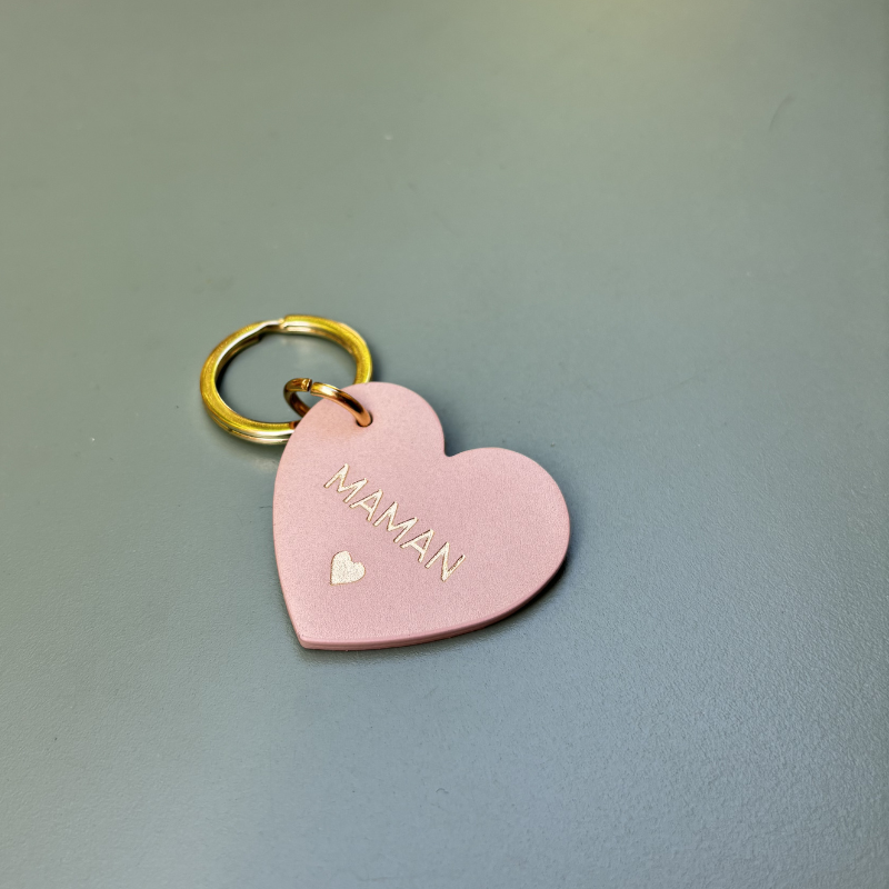 porte-cles-maman-coeur-cuir-fete-des-meres-montpellier
