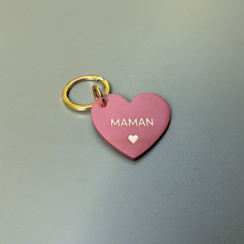 porte-cles-maman-coeur-cuir-fete-des-meres-montpellier