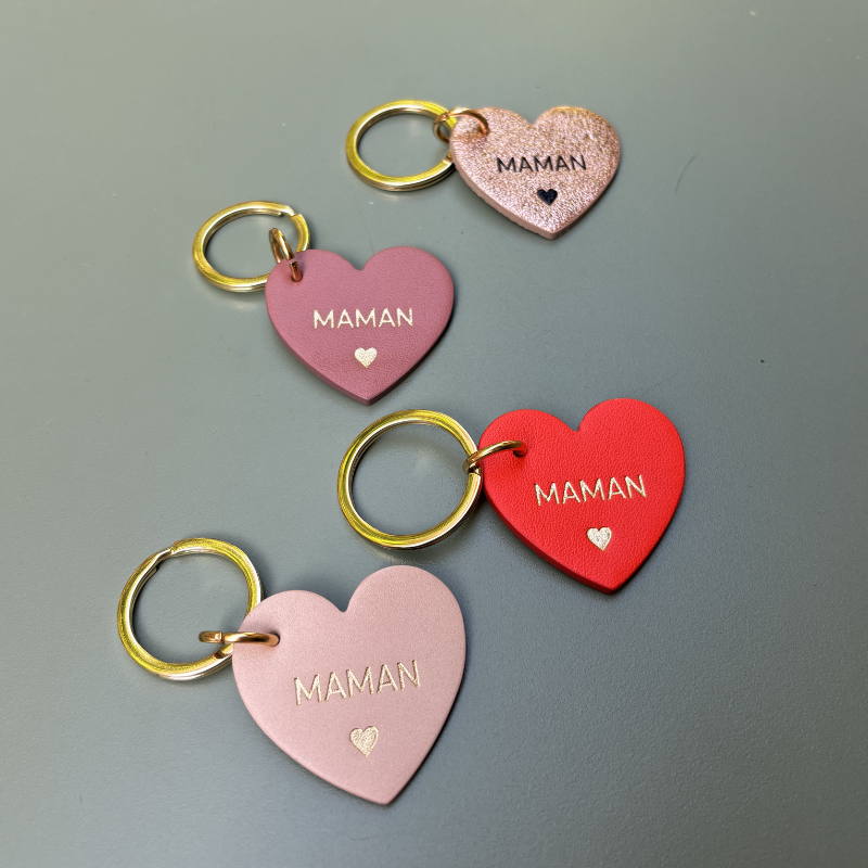 porte-cles-maman-coeur-cuir-fete-des-meres-montpellier