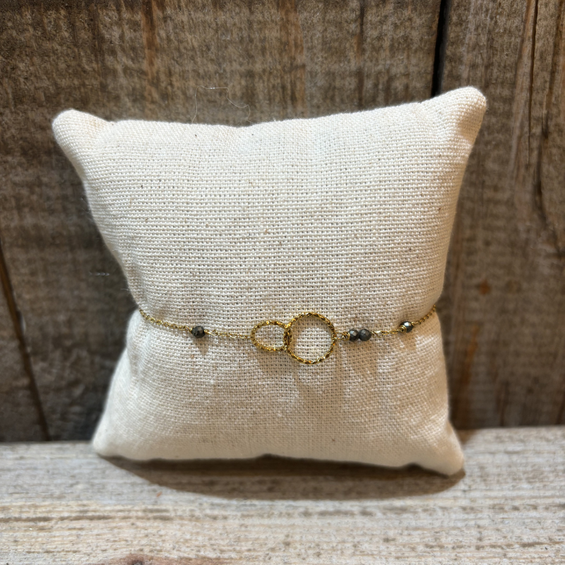bracelet-dore-double-anneau-anthracite-iris-montpellier
