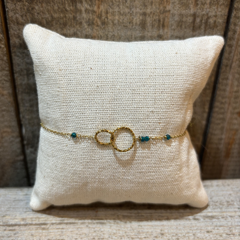 bracelet-dore-double-anneau-bleu-iris-montpellier