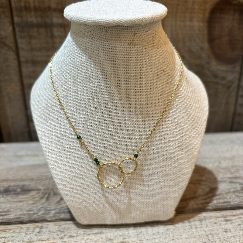collier-dore-double-anneau-noir-iris-montpellier